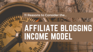 Affiliate blogging income model